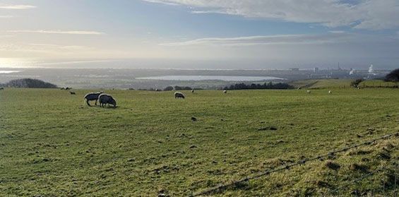 Panoramic views over the surrounding area